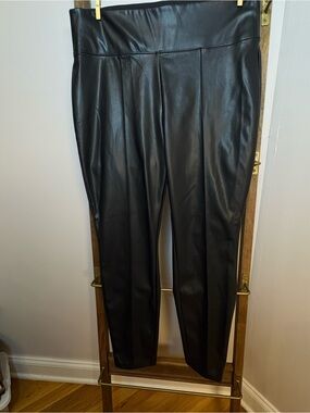 Nine West Black Faux Leather Leggings